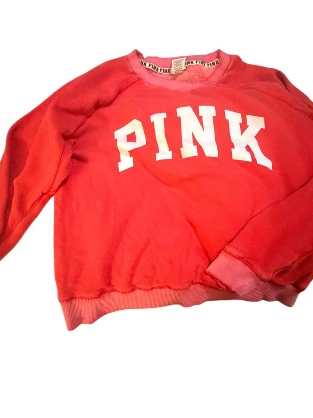 Vintage Victoria's Secret PINK Coral-Red Crewneck Sweatshirt